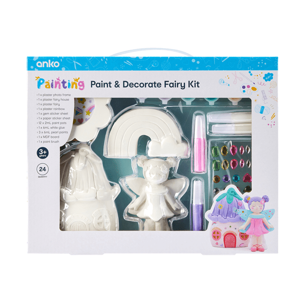 Paint & Decorate Fairy Kit, 24 Pieces Anko Target Australia