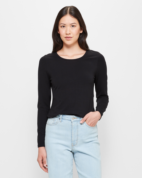 Australian Cotton Long Sleeve Crew T-Shirt | Target Australia