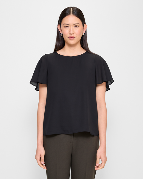 Crew Neck Blouse - Preview - Black | Target Australia