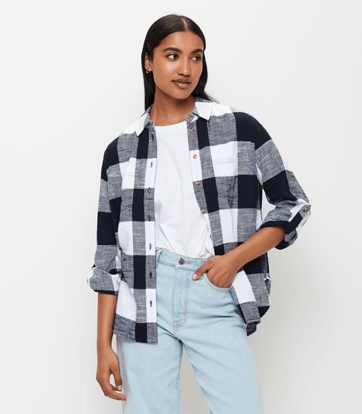 Long Sleeve Check Flannel Shirt Target Australia