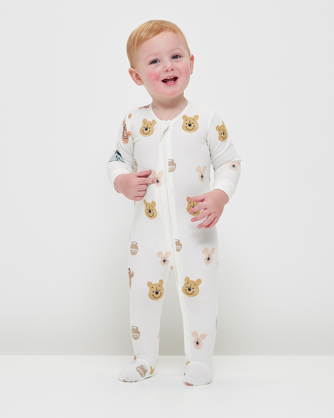 Baby Disney Winnie the Pooh Zip Coverall | Target Australia