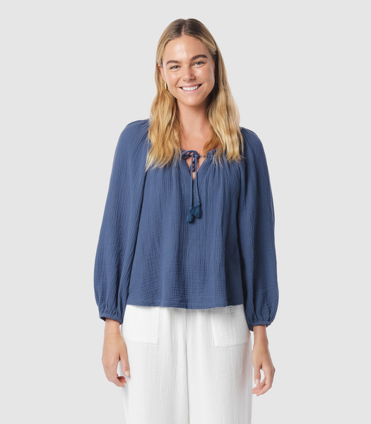 Piping Hot Peasant Blouse | Target Australia