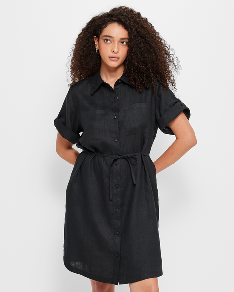 European Linen Mini Shirt Dress | Target Australia