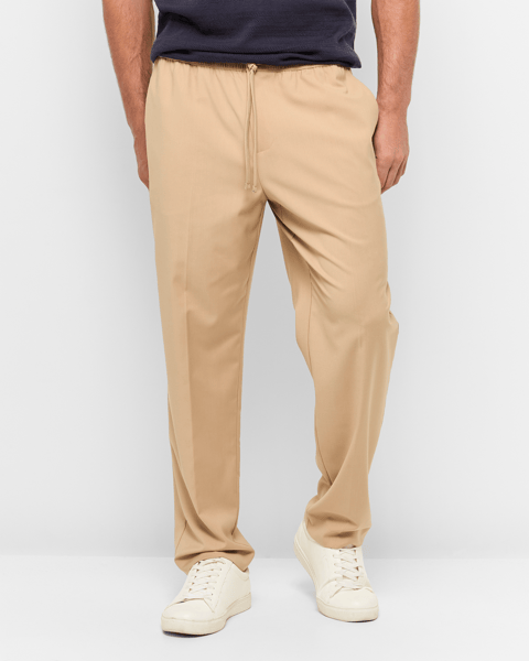 Adjustable Elastic Waist Slim Pants