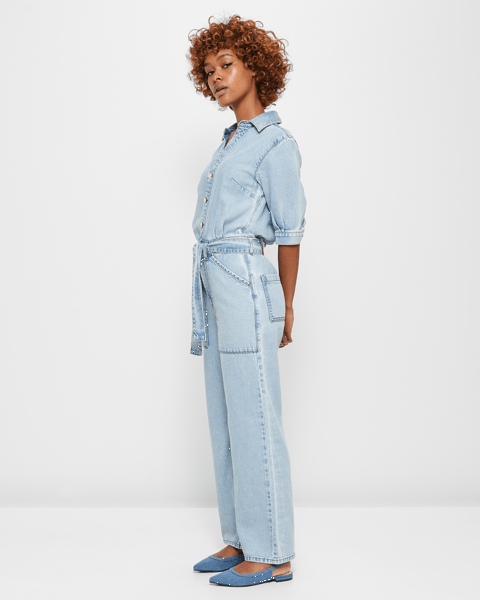 Petites Puff Sleeve Denim Jumpsuit Dannii Minogue Target Australia