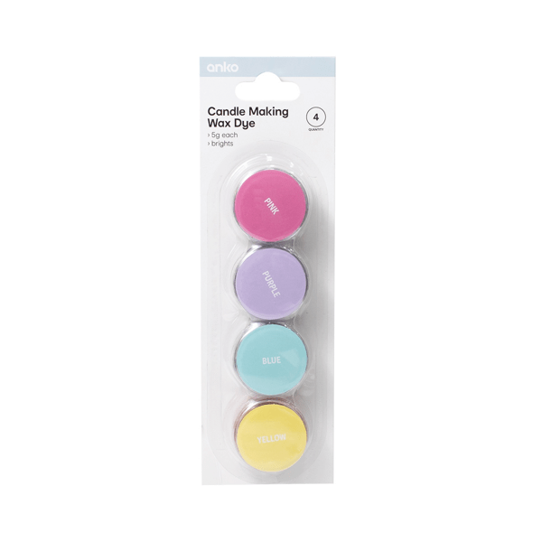 Candle Making Wax Dye, Brights, 4 Pack Anko Target Australia