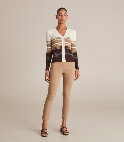 Carrie Ankle Length Bengaline Cigarette Pants - Preview