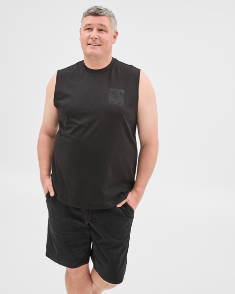 Men's Full Size Button Detail Tank Plus Size