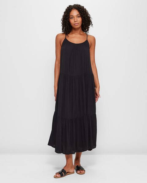 Resort Crinkle Tiered Midi Dress | Target Australia