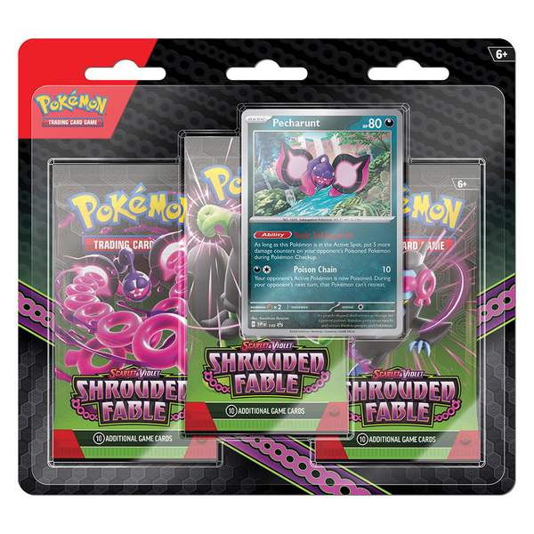 Pokemon TCG: Scarlet & Violet - Shrouded Fable 3-Pack Blister ...