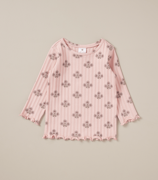 Baby Organic Cotton Long Sleeve Rib Top | Target Australia