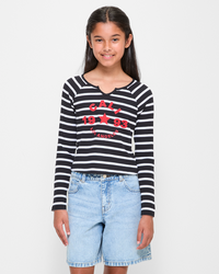 Black White Cali Stripe