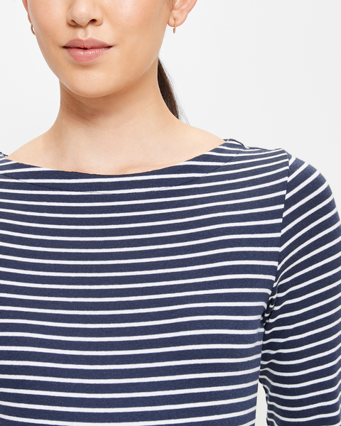 Isabel Boat Neck Top - Preview - White