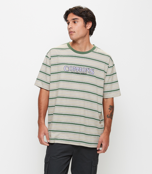 Commons Striped Short Sleeve T-Shirt | Target Australia