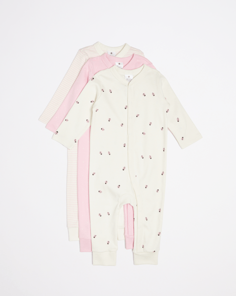 3 Pack Baby Organic Cotton Snap Coveralls Target Australia