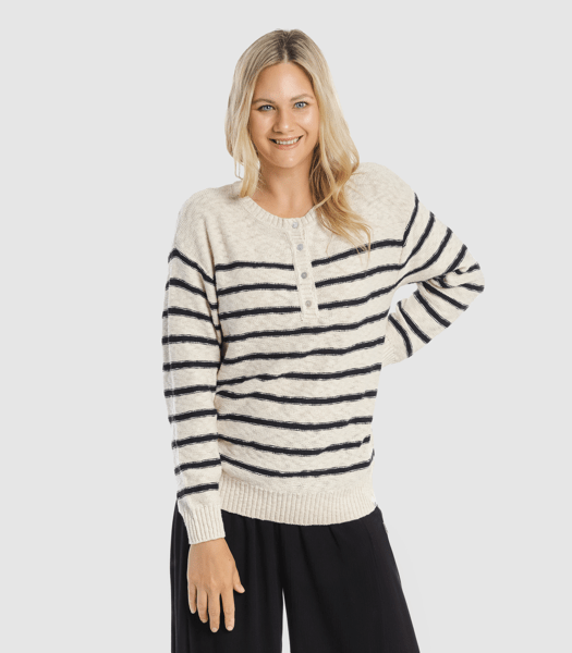 Piping Hot Henley Knit Jumper Target Australia
