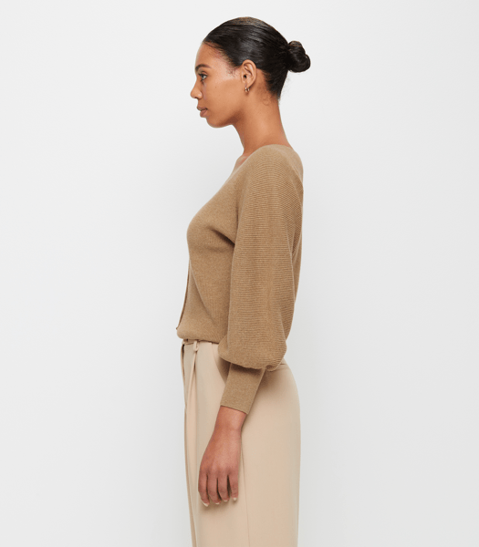 Preview V-Neck Puff Sleeve Knit Cardigan | Target Australia
