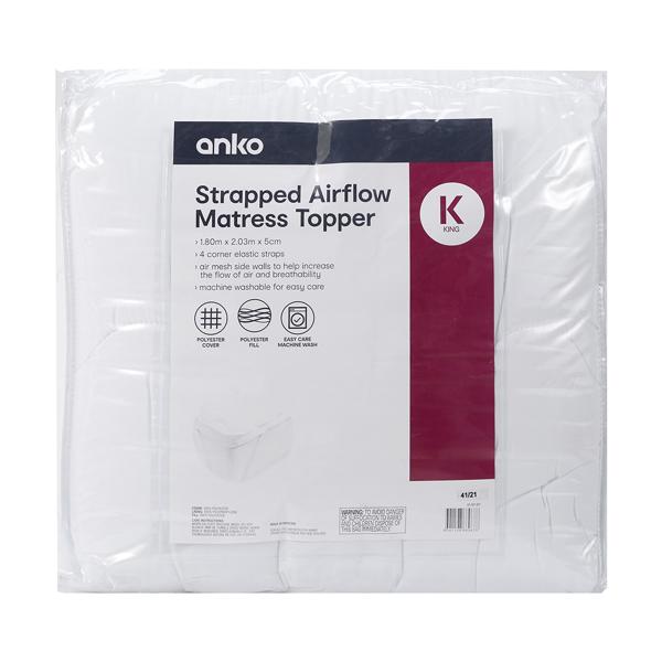 Strapped Airflow Mattress Topper, King Bed Anko Target Australia