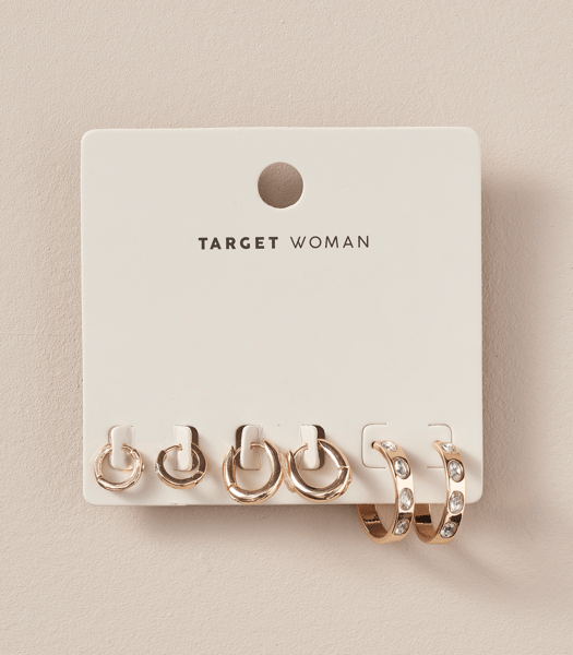 Multi Hoop Earrings Pack Target Australia