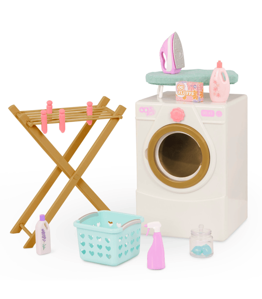 Our Generation Laundry Day 18-inch Doll Washing Machine &amp; Accessories ...