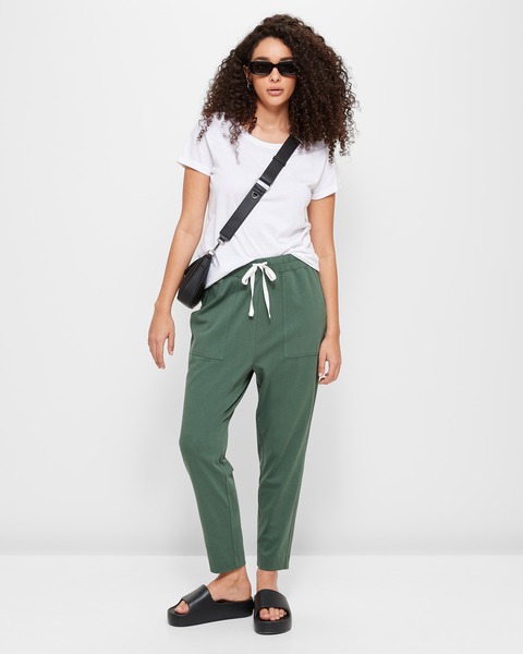 Double Jersey Drop Crotch Pants - New Cilantro | Target Australia