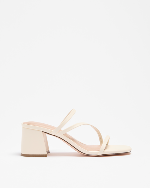 Womens Strappy Low Heel - Mani Ii - Cream 