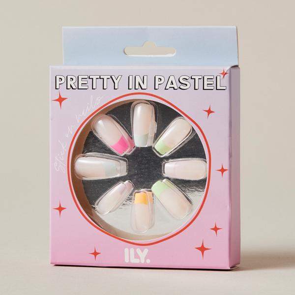 Stick on Nails Pretty in Pastel 24 Pack ILY. Target Australia