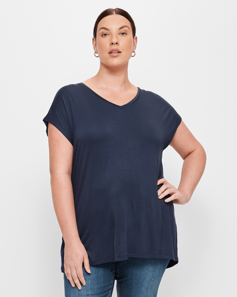 Plus Size V-Neck T-Shirt | Target Australia