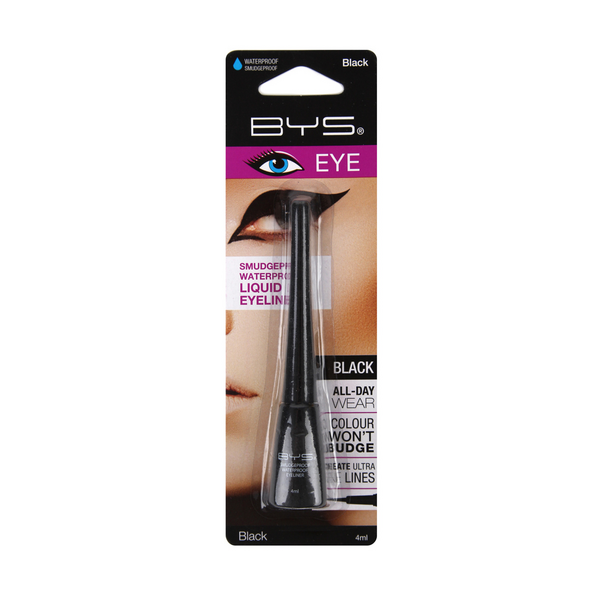 Waterproof & Smudgeproof Liquid Eyeliner, Black - BYS | Target Australia