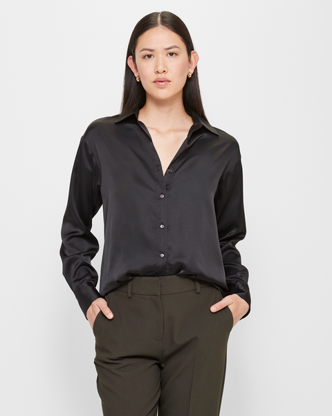 Long Sleeve Satin Shirt - Preview | Target Australia