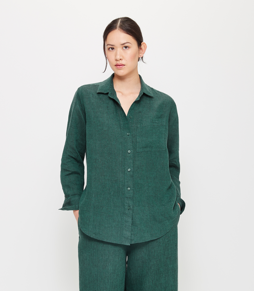 European Linen Long Sleeve Shirt | Target Australia