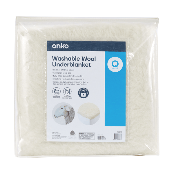 Washable Wool Underblanket, Queen Bed Anko Target Australia