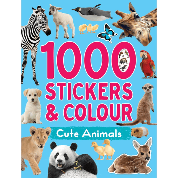 Cute Animals: 1000 Stickers and Colour - Book | Target Australia