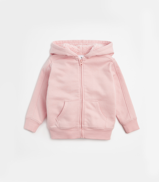 Sherpa Lined Zip Thru Hoodie - Pink | Target Australia