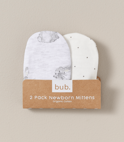 2 Pack bub. Organic Cotton Newborn Mittens Target Australia
