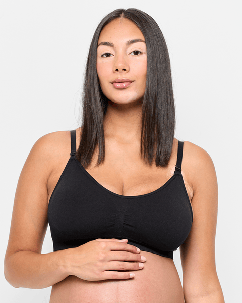 Maternity Seamfree Wirefree Bra - Black | Target Australia