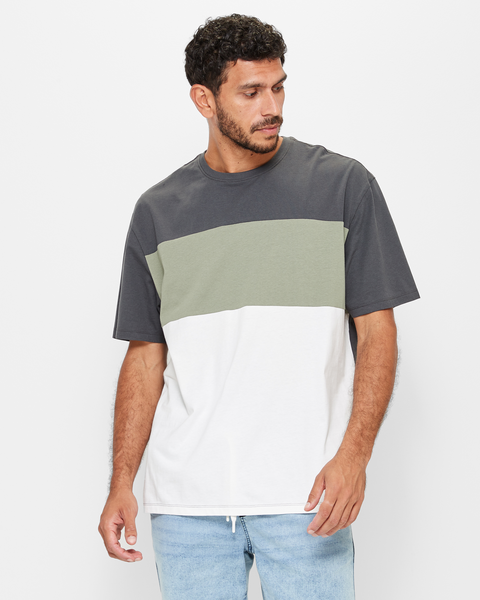 Panelled Oversized T-Shirt | Target Australia