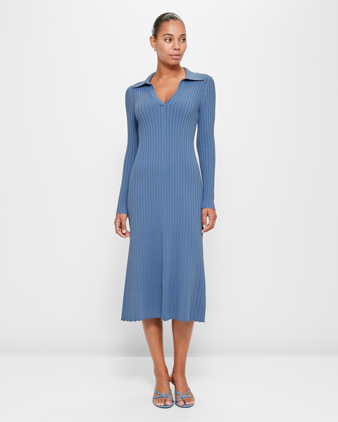 Long Sleeve Collared Rib Polo Dress - Preview | Target Australia