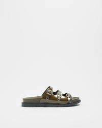 Brown Khaki Patent