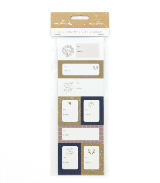 Hallmark Christmas Gift Labels 32 Pack Metallic Target Australia