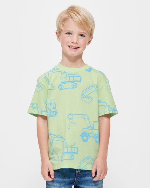 Organic Cotton Loose Fit Print T-shirt - Green Trucks | Target Australia