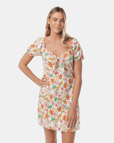 Linen Blend Tie Front Mini Dress - Piping Hot | Target Australia