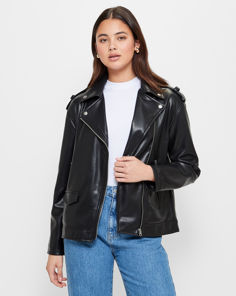 Oversized PU Biker Jacket - Lily Loves | Target Australia