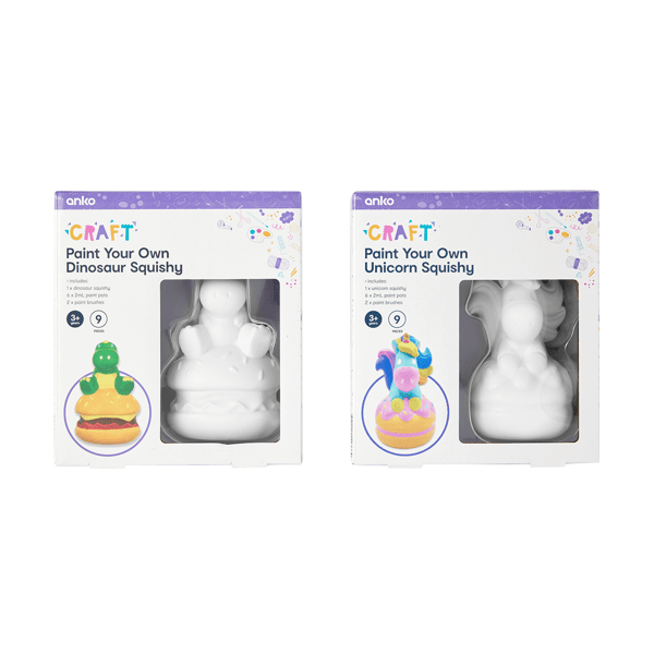 Paint Your Own Squishy 9 Piece Kit, Assorted Anko Target Australia
