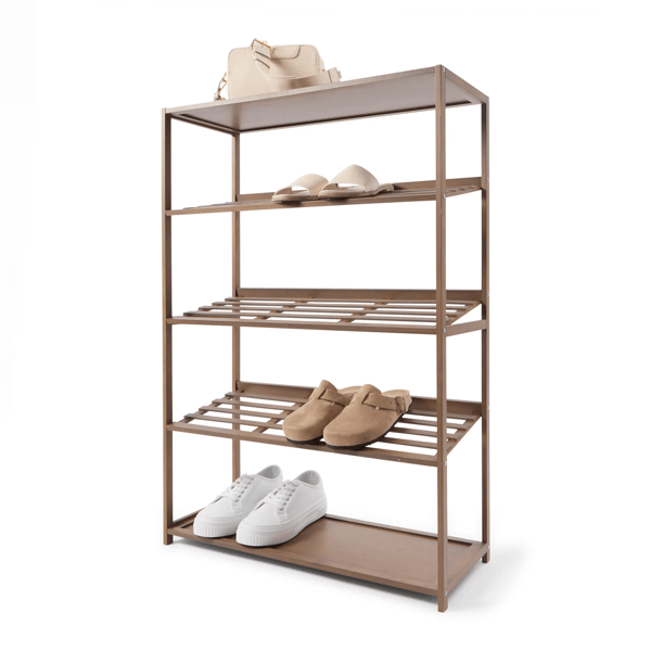 Anko 5 Tier Walnut Look Shoe Rack | Target Australia