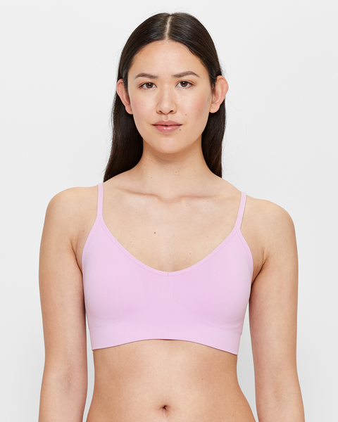 Active Low Impact Seamfree Sports Crop Bra - Orchid Bouquet