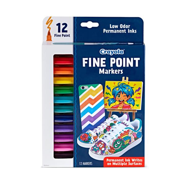 Crayola 12 Pack Fine Point Markers Blue Pack Target Australia
