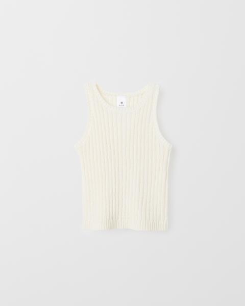 Australian Cotton Blend Knit Tank - Cream