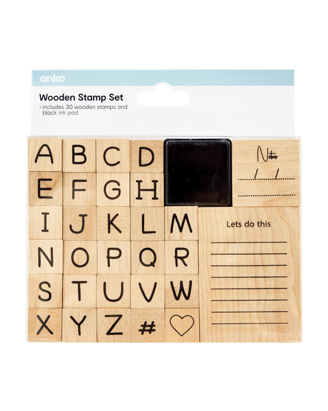 Writing Target Stamps Anko Wooden Stamp Set | Target Australia