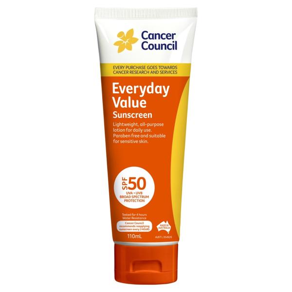 Cancer Council Sunscreen Everyday Value 110mL SPF 50+ Target Australia